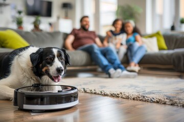 Maximize Comfort and Efficiency in Your Home with Advanced Robotic Cleaners: Integrated Home Systems, Smart Floor Care, and Efficient Allergen Control for a Healthier Living Space - obrazy, fototapety, plakaty