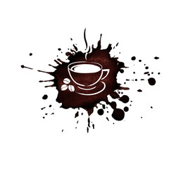 Coffee cup stain. Realistic tea isolated circles on white background, brown drink, cappuccino or espresso coffee round marks, spilled dark liquid. Vector set of decorative elements for restaurant menu