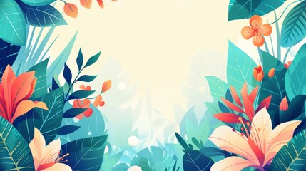 Fototapeta na wymiar A beautifully crafted vector illustration that depicts a harmonious blend of floral elements