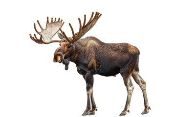 Moose on transparent background,