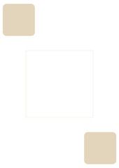 くすみカラーの四角のあるシンプルなフレーム背景