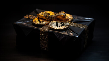 Bitcoin gift, beautiful bitcoin package. - 764565674