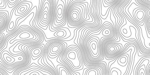 Abstract topographic contours map background. Ocean topographic line map with curvy wave isolines vector Topographic Map. 