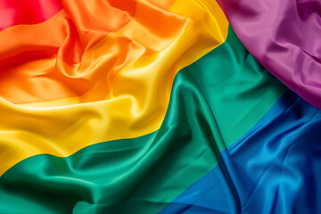 Photo a rainbow flag background with copy space