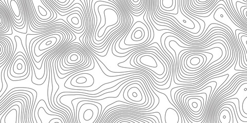 Fototapeta premium Abstract topographic contours map background. Ocean topographic line map with curvy wave isolines vector Topographic Map. 
