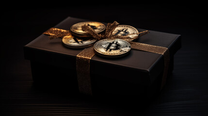Bitcoin gift, beautiful bitcoin package. - 764565874