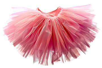 Pink Tutu Skirt on transparent background,