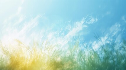 Blurred brush strokes creating an abstract sky environment
