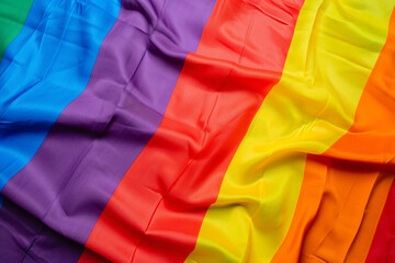 Photo a rainbow flag background with copy space