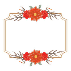 Decorative Floral Foliage Ornament for Wedding Invitation