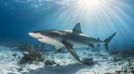 Generative AI : Diving with great sharks in the sea Tiger Shark 