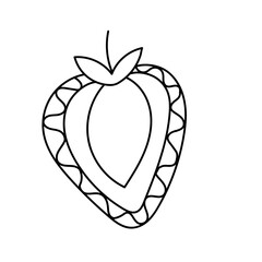 Strawberry. Vector illustration in doodle style
