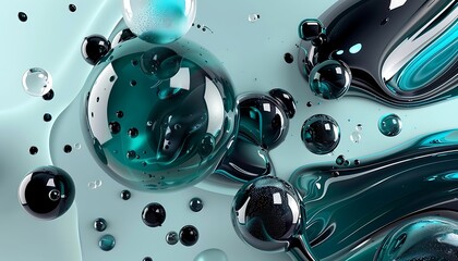 Abstract 3d sphere art background