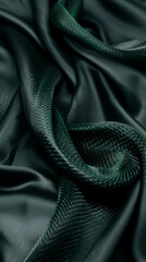 emerald-colored fabric with snakeskin texture