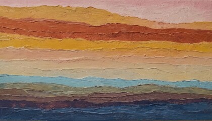 Wide lines of acrylic oil in pastel colors