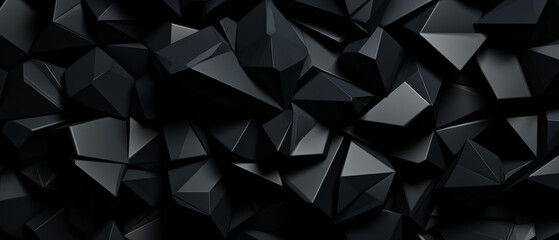 Abstract volumetric Black Geometric Background for Modern Designs and Concepts