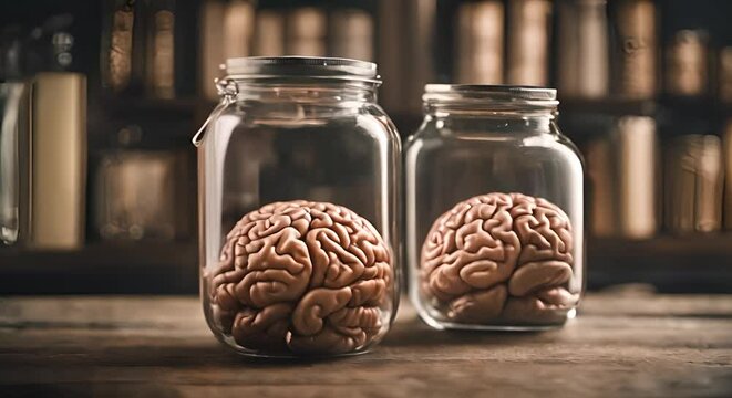 Brain in a jar.