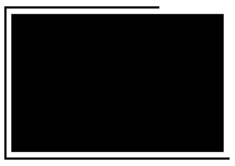 黒のシンプルなこの字型変形ベタフレーム背景