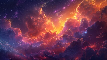 Fototapeta na wymiar Most beautiful cloud in the universe rendered in stunning digital art