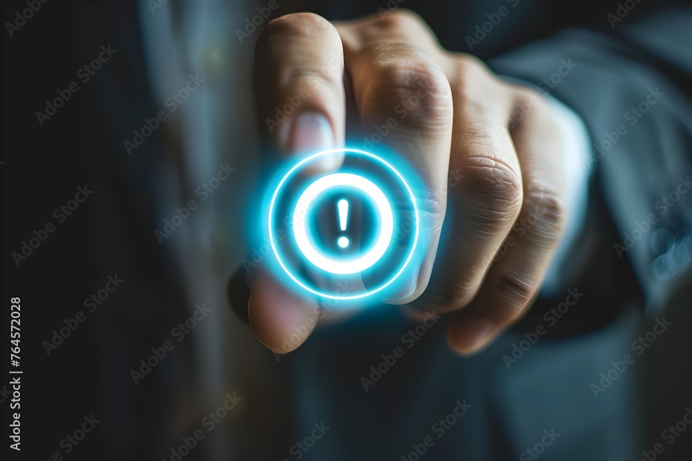 Aufkleber futuristic biometric fingerprint scanning for secure digital access and identification