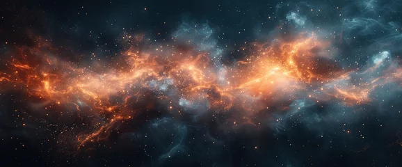 Fotobehang Smoke Flying Up Sparks And Fire Particles, HD, Background Wallpaper, Desktop Wallpaper © Moon Art Pic