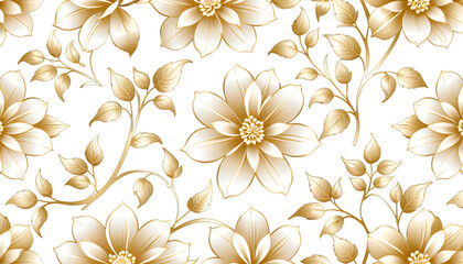 Elegant golden flower illustration. (transparent background) png with alpha channel.