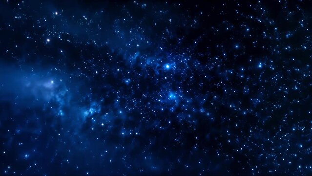 Video Full night sky galaxy, night, stars, universe, nebula, light, dark, astronomy, science backgrounds, blue, outer, constellation starfield cosmic motion deep black fantasy background moon 4k video