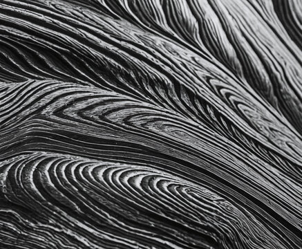 Black and white Damascus damask steel texture knife material pattern used for background and wallpaper. Black and white pattern for damask steel and alloy