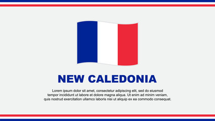 New Caledonia Flag Abstract Background Design Template. New Caledonia Independence Day Banner Social Media Vector Illustration. New Caledonia Design