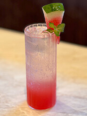 soda juice or mocktail in glass