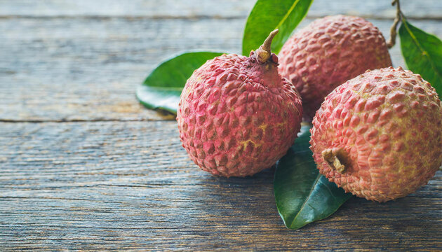 Litchi, copyspace on a side