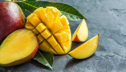 Mango, copyspace on a side