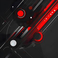 Dynamic Arrow Abstract Background Infused with Music Vibes and Retro Design Elements