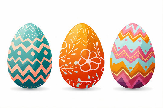Set of Easter eggs - colorful illustration.