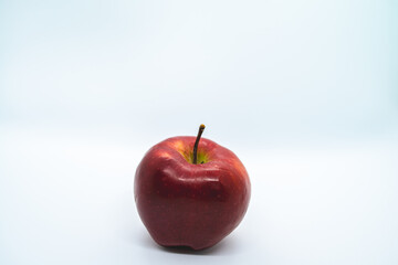Vibrant Red: Redapple on White Background