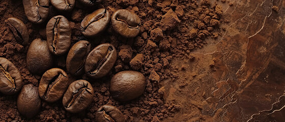 wallpaper of roasted coffee beans are on brown ground
