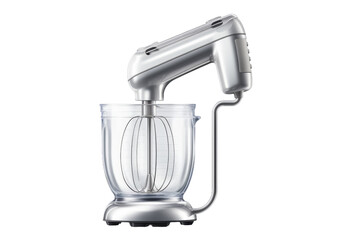 Silver Blender Dance on White Table. On White or PNG Transparent Background..