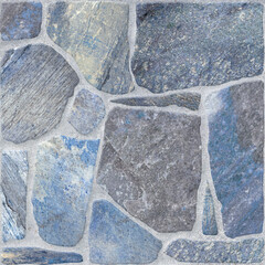 blue stone wall texture, 3d background - 764581053