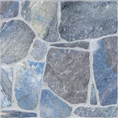 blue stone wall texture, 3d background © Vidal