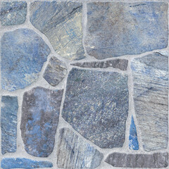 blue stone wall texture, 3d background - 764581449
