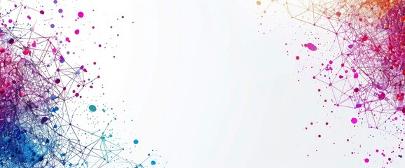 Obraz premium Fun Colorful Abstract Network Illustration, HD, Background Wallpaper, Desktop Wallpaper