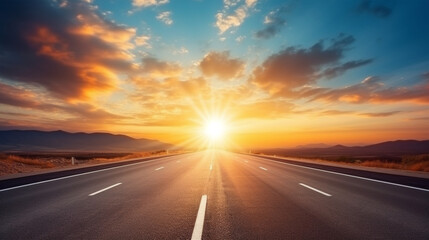 way road asphalt future daylight background ai visual concept