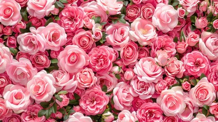 Pink rose flowers background