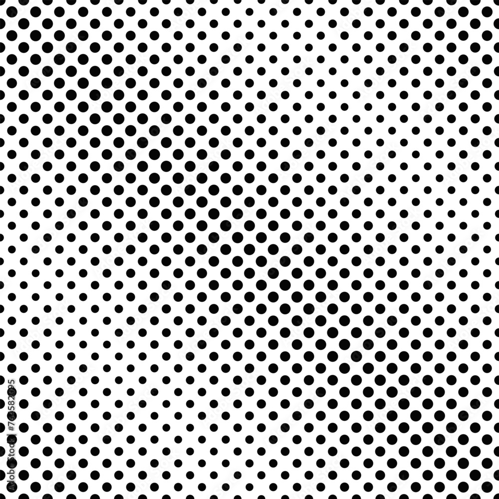 Poster seamless dot pattern background - monochrome abstract vector graphic design
