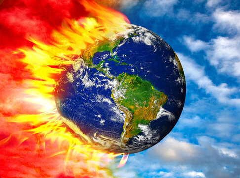 Climate change, conceptual illustration