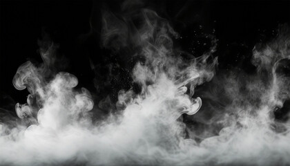 White Smoke on Black: A Study in Textures and Forms