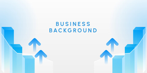 Modern blue creative economy investment report chart arrow up illustration background	