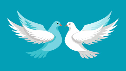 Captivating Doves Vector Illustration Delight