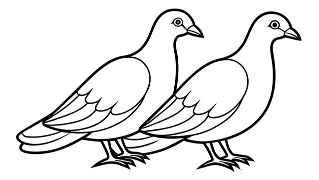 Captivating Doves Vector Illustration Delight