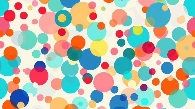 Abstract colorful polka dot pattern.